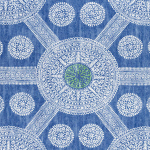 Stonington Blue and Green F910636 by Thibaut Designer Fabric