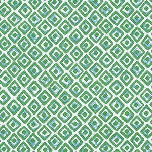 Indian Diamond Green F910659 by Thibaut Designer Fabric