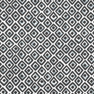 Indian Diamond Black F910661 by Thibaut Designer Fabric