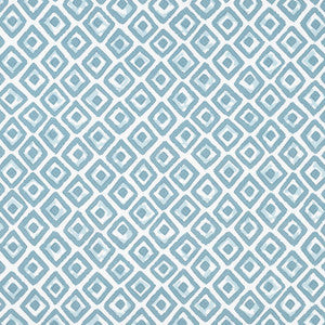 Indian Diamond Spa Blue F910662 by Thibaut Designer Fabric