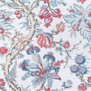 Chatelain Blue and Red F910845 by Thibaut Designer Fabric