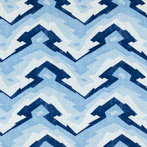Deco Mountain Blue F913077 by Thibaut Designer Fabric