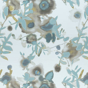 Open Spaces Beige and Teal F913085 by Thibaut Designer Fabric
