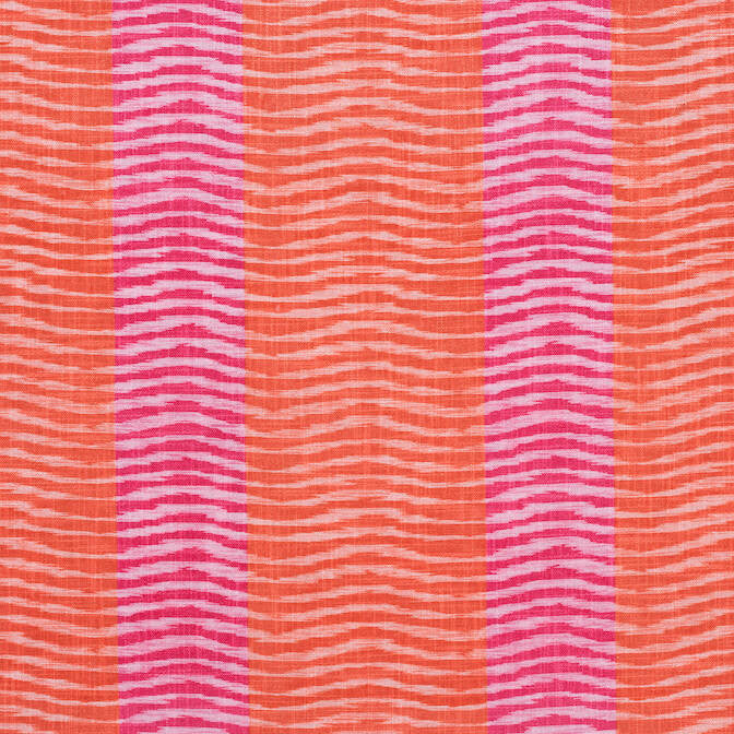 Wavelet Pink and Coral F913095 by Thibaut Fabric Thibaut Fabric Wavelet Pink and Coral F913095Fabric Summer House Fabric Book 51% Linen, 49% Viscose THAILAND </p><p>Repeat: V: 8 54 - Fabric Carolina -