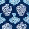 Imari Vase Navy F913124 by Thibaut Designer Fabric