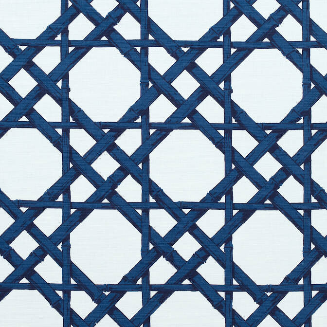 Cyrus Cane Navy F913139 by Thibaut Fabric Thibaut Fabric Cyrus Cane Navy F913139Fabric Summer House Fabric Book 55% Linen, 45% Cotton U.S.A. </p><p>Repeat: V: 27 54 - Fabric Carolina -