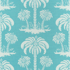Palm Island Turquoise F913146 by Thibaut Designer Fabric