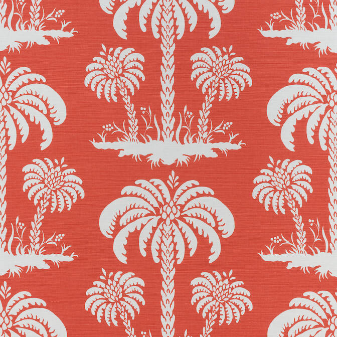 Thibaut Fabric Palm Island Coral F913147 - 1 Yards