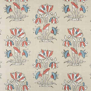 Lily Flower Beige and Sunbaked F913206 by Thibaut Designer Fabric