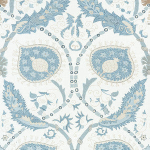 Lewis Spa Blue F913215 by Thibaut Designer Fabric