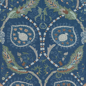 Lewis Navy and Teal F913217 by Thibaut Designer Fabric