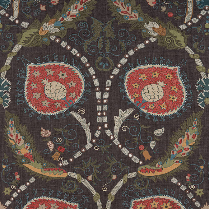Lewis Brown F913220 by Thibaut Fabric Thibaut Fabric Lewis Brown F913220Fabric Mesa Fabric Book 60% Linen, 30% Cot, 10% Nylon THAILAND </p><p>Repeat: V: - 54 - Fabric Carolina -