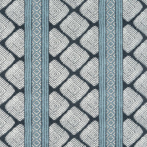 Austin Black and Blue F913250 by Thibaut Designer Fabric