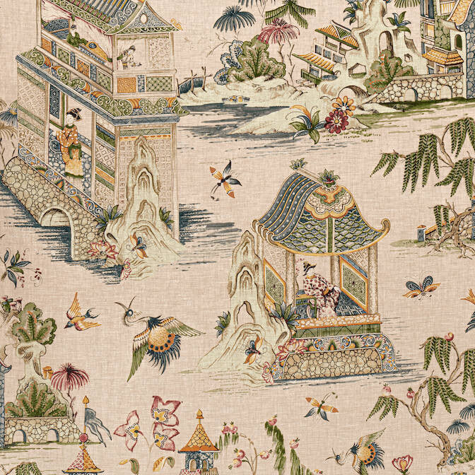 Grand Palace Blush F913616 by Thibaut Fabric Thibaut Fabric Grand Palace Blush F913616Fabric Grand Palace Fabric Book 100% Linen SCOTLAND </p><p>Repeat: V: 35.5 54 - Fabric Carolina -
