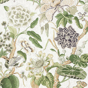 Hill Garden White and Green F913656 by Thibaut Designer Fabric