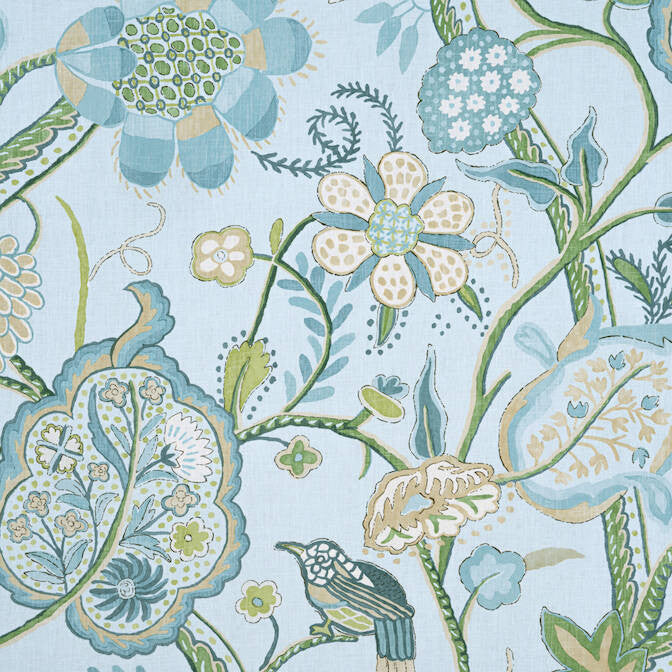 Windsor Spa Blue F914304 by Thibaut Fabric Thibaut Fabric Windsor Spa Blue F914304Fabric Canopy Fabric Book 100% Linen THAILAND </p><p>Repeat: V: 41 54 - Fabric Carolina -
