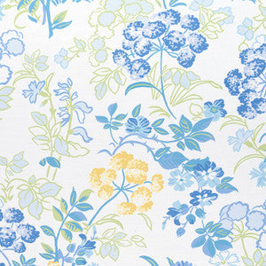 Spring Garden Blue and White F914336 by Thibaut Designer Fabric