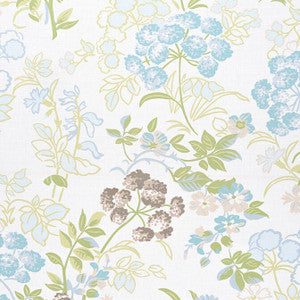 Spring Garden Spa Blue F914339 by Thibaut Designer Fabric