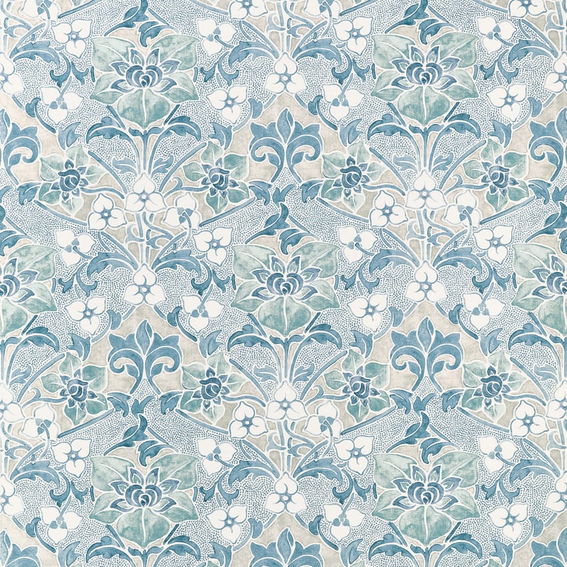WOODFORD Spa Blue F914604 by Thibaut Designer Fabric