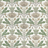 LOTUS Green and Beige F914610 by Thibaut Designer Fabric