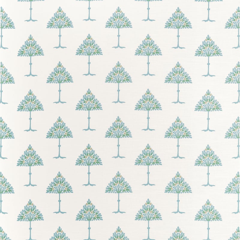MAY TREE Spa Blue F914613 by Thibaut Designer Fabric