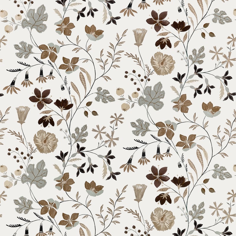 BLOOM Natural F914624 by Thibaut Designer Fabric