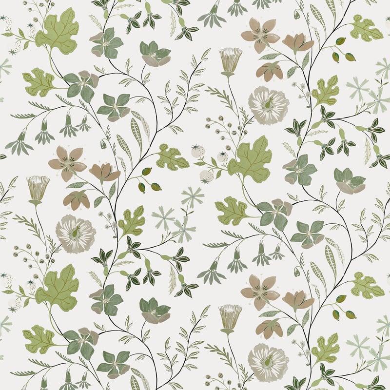 BLOOM Sage F914625 by Thibaut Designer Fabric