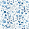 BLOOM Blue and White F914626 by Thibaut Designer Fabric