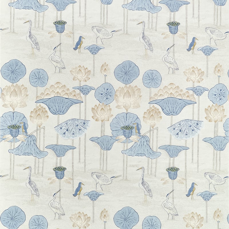 MALEA Blue and Beige F914636 by Thibaut Designer Fabric