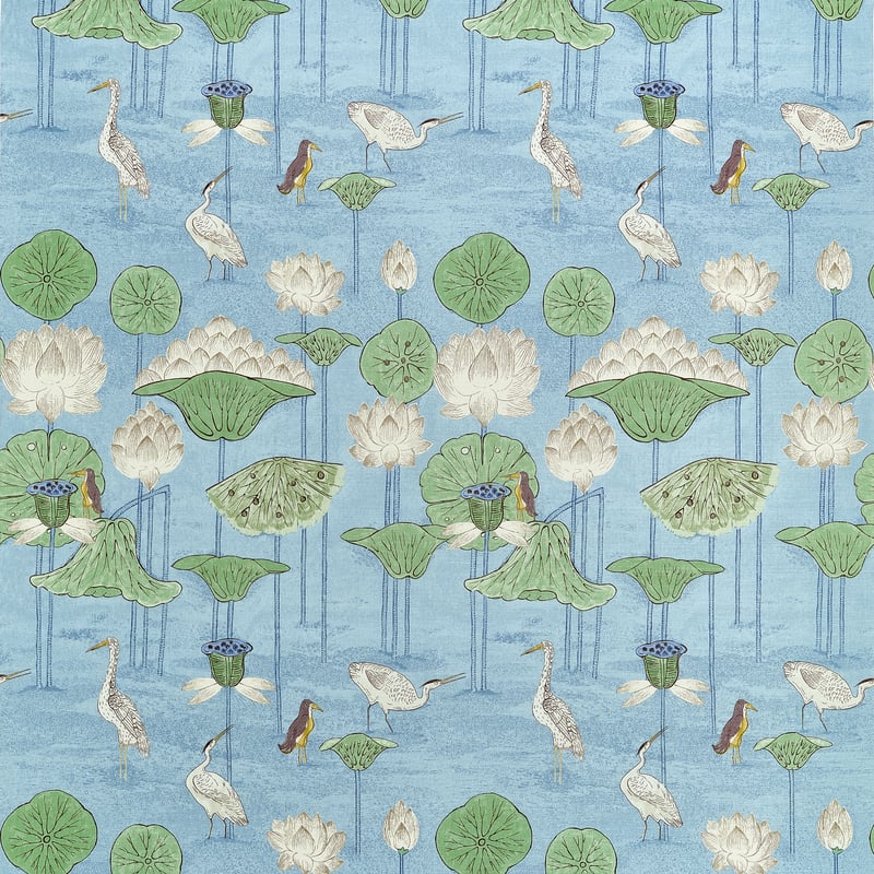 MALEA Sky Blue F914637 by Thibaut Designer Fabric