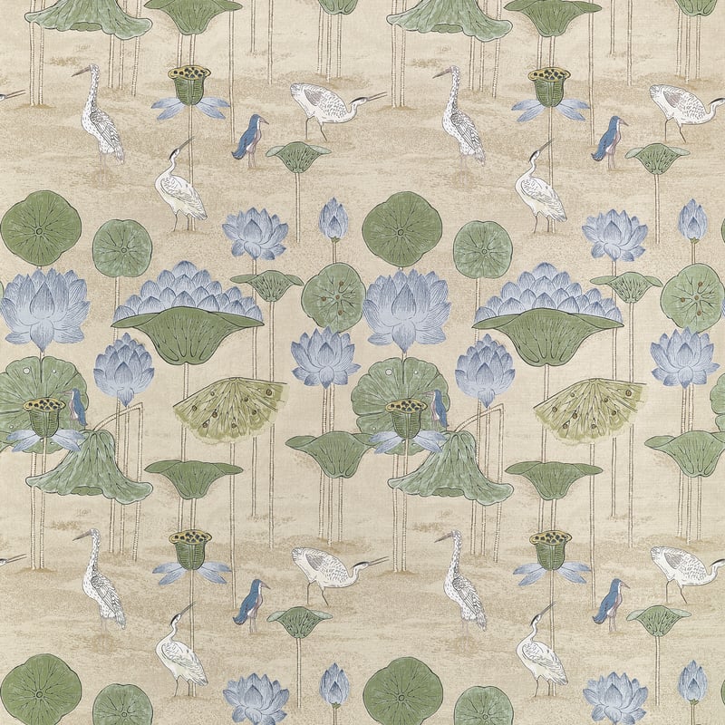 MALEA Sage and Blue F914638 by Thibaut Designer Fabric