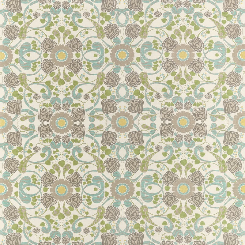 MARGAUX Beige and Yellow F914648 by Thibaut Designer Fabric