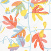 Matisse Leaf Coral and Yellow F916206 by Thibaut Designer Fabric
