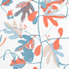 Matisse Leaf French Blue and Coral F916207 by Thibaut Designer Fabric