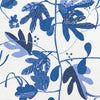 Matisse Leaf Blue and White F916211 by Thibaut Designer Fabric