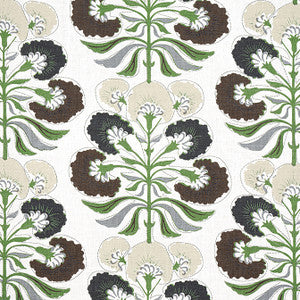 Tybee Tree Black and Green F916214 by Thibaut Designer Fabric