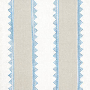 Kismet Stripe French Blue F916228 by Thibaut Designer Fabric
