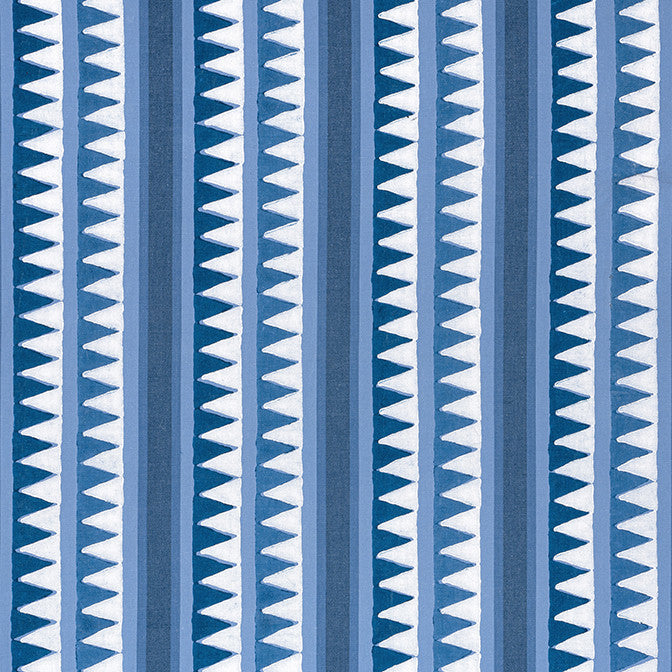 Lomita Stripe Blue F916233 by Thibaut Fabric Thibaut Fabric Lomita Stripe Blue F916233Fabric Kismet Fabric Book 100% Cotton INDIA </p><p>Repeat: V: 7 53 - Fabric Carolina -