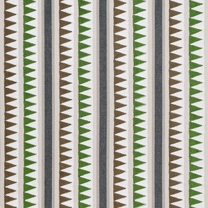 Lomita Stripe Black and Green F916235 by Thibaut Designer Fabric