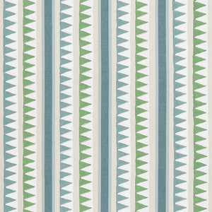 Lomita Stripe Green and Blue F916236 by Thibaut Designer Fabric