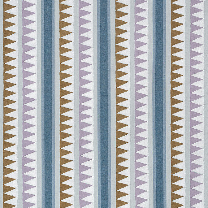 Lomita Stripe Lavender and Blue F916238 by Thibaut Fabric Thibaut Fabric Lomita Stripe Lavender and Blue F916238Fabric Kismet Fabric Book 100% Cotton INDIA </p><p>Repeat: V: 7 53 - Fabric Carolina -