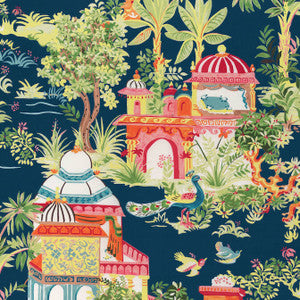Mystic Garden Navy F920823 by Thibaut Designer Fabric