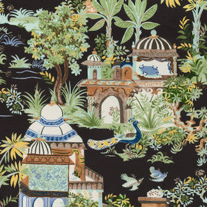 Mystic Garden Black F920825 by Thibaut Designer Fabric