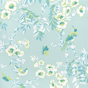 Yukio Spa Blue F920843 by Thibaut Designer Fabric