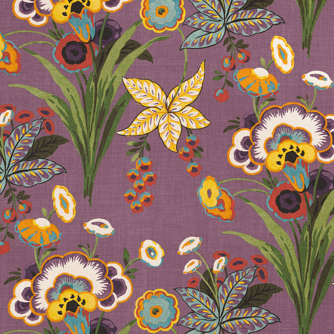 Pasadena Plum F920850 by Thibaut Fabric Thibaut Fabric Pasadena Plum F920850Fabric Eden Fabric Book 52% Linen, 36% Cotton, 12% Nylon THAILAND </p><p>Repeat: V: 24 54 - Fabric Carolina -