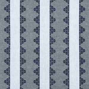Dhara Stripe Navy F92938 by Thibaut Designer Fabric