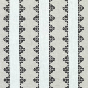 Dhara Stripe Beige and Black F92939 by Thibaut Designer Fabric