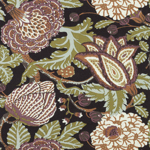 Mitford Black and Plum F92942 by Thibaut Designer Fabric