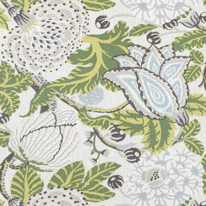 Mitford Green and White F92949 by Thibaut Designer Fabric