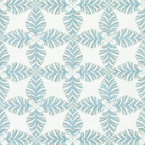 Starleaf Aqua F92972 by Thibaut Designer Fabric